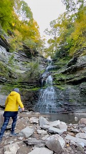 💧60 foot tall WATERFALL in West Virginia after a rain 📌 Cathedral Falls 📍Gauley Bridge, West Virginia 25085 🚗 Roadside waterfall with a little trail to get closer on US 60 💦 Another WATERFALL to check out nearby is Kanawha Falls. It’s just 2.7 miles away on the same road. #newrivergorgenationalpark #AlmostHeaven #WestVirginia #waterfall | RVA Hiker Girl