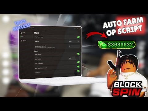 [BEST] Block Spin Auto ATM Script & More Jobs Farm [NOKEY]