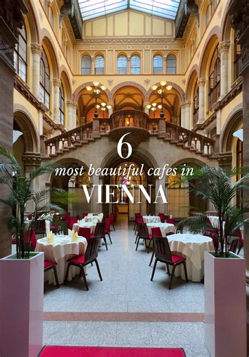 Vienna’s cafe culture is truly unmatched ☕✨ If you love beautiful interiors, historic charm, and the best desserts, you’ll want to save these spots for your next trip! Here are some of the most beautiful cafes in Vienna you can’t miss: ☕ Cafe Central – the most iconic, with stunning architecture and rich history 🍰 Gerstner – elegant and perfect for cakes and champagne 🏛️ Cafe im Kunsthistorischen Museum – coffee with art and marble columns all around 🍫 Cafe Sacher – home of the famous Sachert