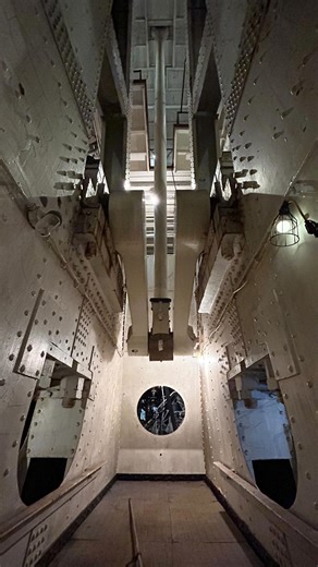 How do you move a 300 foot long, wooden vessel that’s 135 years old? You get to welding. Given the ferryboat Eureka’s massive size and age, to securely tow it to Mare Island requires quite a bit of preparation. After one month, the first phase of work is now complete. Large steel trusses were delivered by barge onto the boat and then welded together to create two long support trusses along the boats center. Support beds were welded in the engine room below, and welded anchor points were connecte