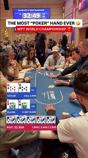 FLOPPED FULL HOUSE at the $10,400 WPT World Championship 🤯 #wpt #poker #shorts