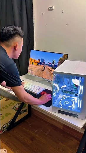 All-white gaming PC for etrai in Binh Duong: B450 | Ryzen 5 5500 | 16GB RAM | RTX 3060 VGA #pc