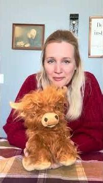 Cute Highland Cow stuffed animal warm and cozy for kids!