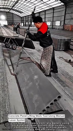 Concrete Panel Lifting Work Tool Using Manual Lever System #worktool