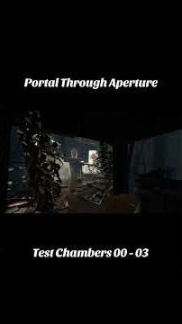 Portal Through Aperture | Test Chambers 01 - 03 #cavejohnson #memes #portal2 #funny #fypシ
