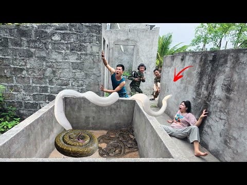 Three brave soldiers used high-tech snake detectors to locate the nest of a giant python.