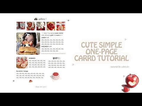 cute simple one-page carrd tutorial! ⁺ © furinapie