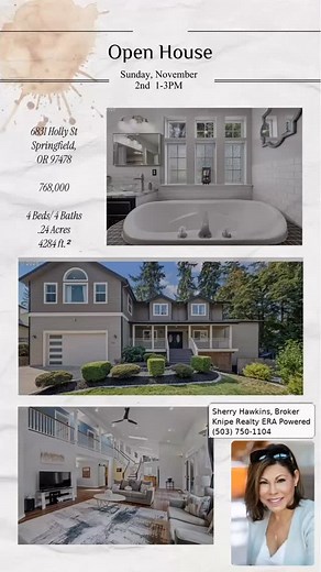 🔥🔥 HUGE PRICE IMPROVEMENT ALERT! 🔥 🏡 6831 Holly Street, Springfield, OR 97478 📅 Open House: Sunday, Nov 2 | 1–3 PM Looking for unbeatable value in one of Springfield’s most desirable areas? You’ve found it. ✨ This incredible home in the Thurston neighborhood offers over 4,200 sq. ft. of beautifully designed space — and now at a price that will stop your scroll! 😍 Seriously — 4,284 sq. ft. for only $768,000?! 🤯 You will not find another home with this square footage and quality in this nei