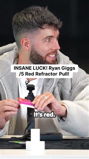 The pure shock when this hit! 🤯 Talk about a serious case of the lottery ticket wins—a **Ryan Giggs /5 Red Refractor** just materialized! Collectors, you seeing this serial number?! The excitement is absolutely contagious watching this rare find surface. Unreal pull! #RareCard #RyanGiggs #SportsCardPull #RedRefractor #TradingCards #like #comment #fyp #foruyou #foru