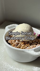 Easy Single Serve Blueberry Crisp Recipe 🫐