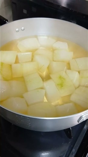 あんも一緒に！スープのように食べるよ！あんはしっかりめの味つけがポイント‼️ #料理 #冬瓜