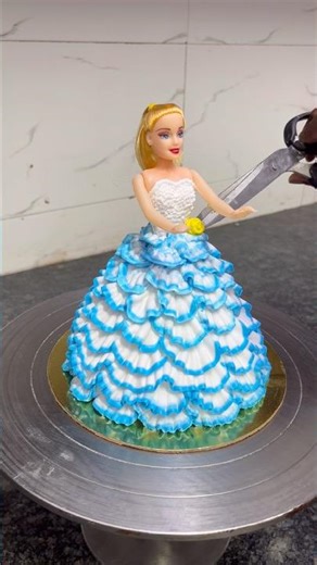 Doll cake decorating ideas | #dollcake #cake #shorts #roshancakeart