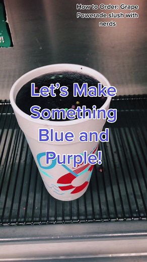 Creating a Grape Powerade Slush with Nerds at Sonic Drive-In