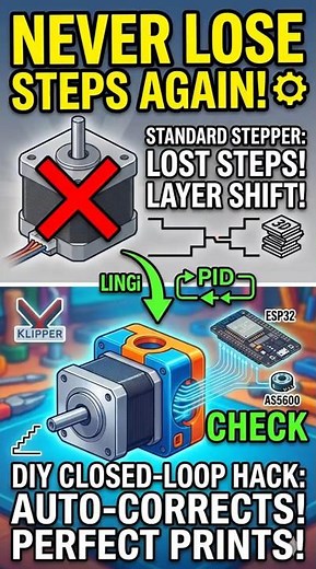 DIY Closed-Loop Servo Upgrade for 3D Printers #3dprinting #klipper #DIYServo #esp32 #mechatronics