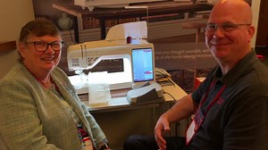 Sue Hausmann introduces the new DESIGNER EPIC™ 2 machine and shows us her favorite features! #beyondepic #bestjustgotbetter #hvdealerconvention | Husqvarna Viking North America