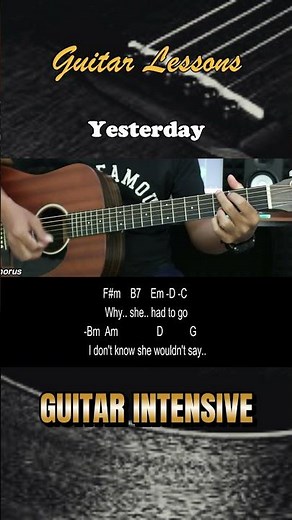 Yesterday - The Beatles | EASY Guitar Tutorial with Chords / Lyrics - Guitar Lessons