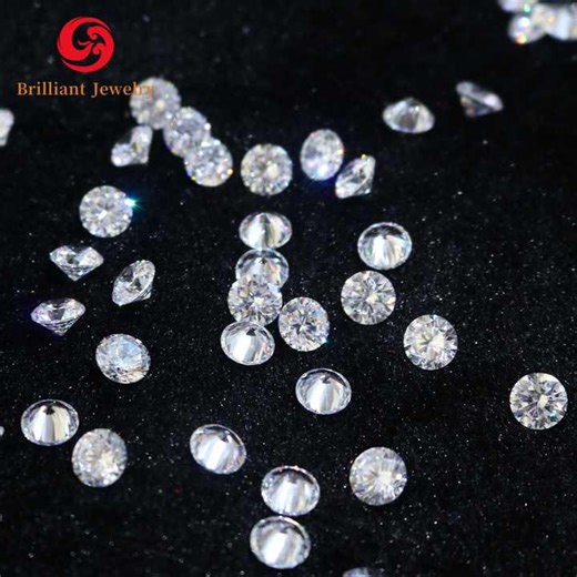 Wholesale 0.8mm-3mm HPHT CVD Lab Grown Diamonds Small Round Cut DEF/VVS/VS Loose Diamond