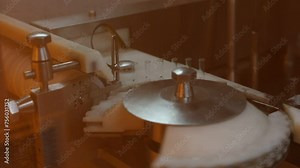 fire ampoule making. vaccine glass tube ampoule vial injection making process using fire in a pharmaceutical production line factory. medicine in a healthcare manufacturing facility. medical drug