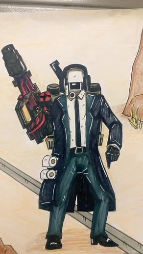 Drawing Big Cameraman and Speakerman Tutorial