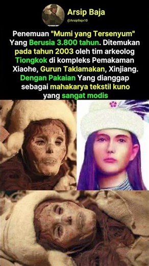 Mumi Tersenyum yang tetap terjaga setelah 3.800 tahun #history