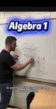 Algebra 1 (How to solve a multi-step equation). #math #edjes #algebra #tutorial #tutor #fun #fyp