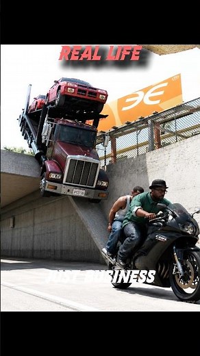 💥 CJ & Big Smoke's Epic Bike Chase! Game vs Real Life 🤯 #gtasanandreas #viralshorts #gaming