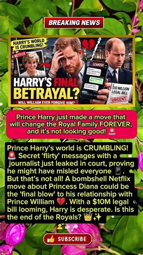 Harry’s SECRET FLIRTY Texts Leaked! 📱 (The End of William & Harry?) #royalfamily