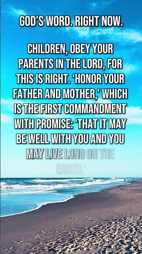 👨‍👩‍👧‍👦 Bible Verse Of The Day: Ephesians 6:1-3 Children, Obey and Honor Your Parents!