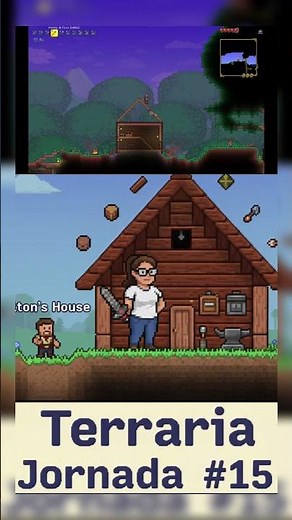 Terraria #15: Construindo a Base PERFEITA (com marteladas)! 🔨 | Guia & Casa | #terraria #gamergirl