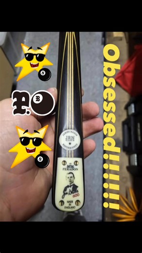 So my peradon cue i fell on a couple of years back and I saved it by gluing it all back together and reworked it back to its original glory but the splices didn’t match up inline so James Nadin Cue Maintenance has sorted it out for me!!!! He’s also re-dyed my grain in both shafts but he’s making me wait in suspense…..till I pick them both up,but here’s a sneak peek so fare guys!!!!!! They say look after your cues and they will look after you and boy do I look after my baby’s!!!! Oooooooooooshka 