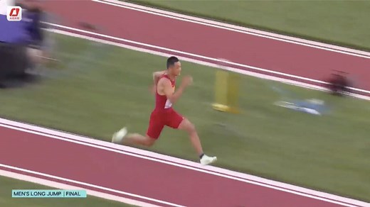 世界田径锦标赛男子跳远决赛 王嘉男第六跳8.36米