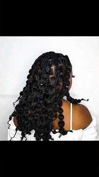 Bubble Braids Tutorial with curly ends using brazilian wool #bubblebraids #diybraids #howto