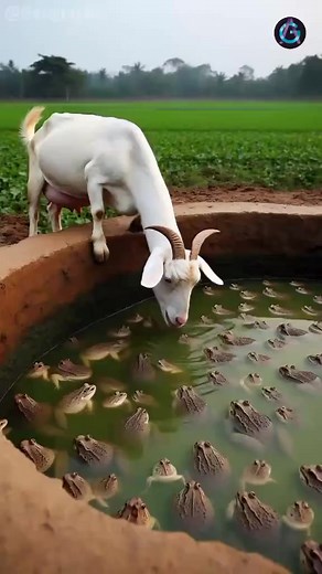 128K views · 612 reactions | Goat wants to drink water but frogs take on it #goat #frog #water | Dubai Beats & Streets | Facebook