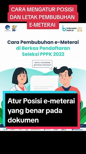 Cara Mengatur Posisi e-Meterai yang Benar