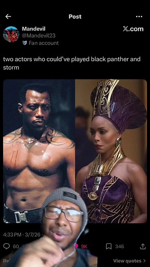 Wesley Snipes and Angela Bassett as Black Panther and Storm