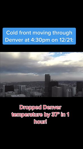 Cold Front Moves Through Downtown Denver, Dropping Temperatures by 40° in One Hour