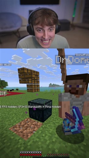 DRDONUT Plays With AI In Minecraft! #minecraft #drdonut #donutsmp #shorts