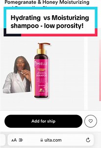 Moisturizing vs Hydrating Shampoo for Low Porosity Hair