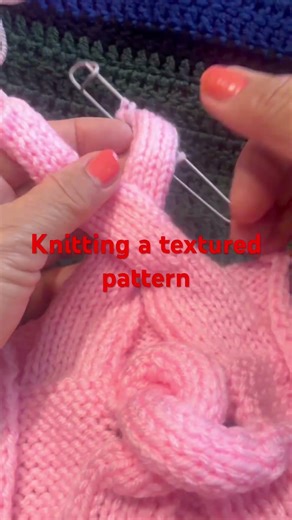 Knitting a textured pattern for cardigan,jacket
