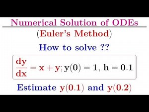 Euler's method: How to solve an ODE numerically given the initial conditions (IVPs).