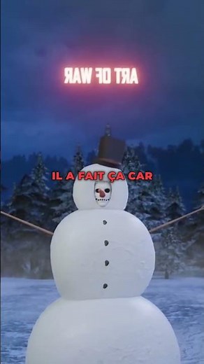 A soldier hidden inside a snowman ⛄️