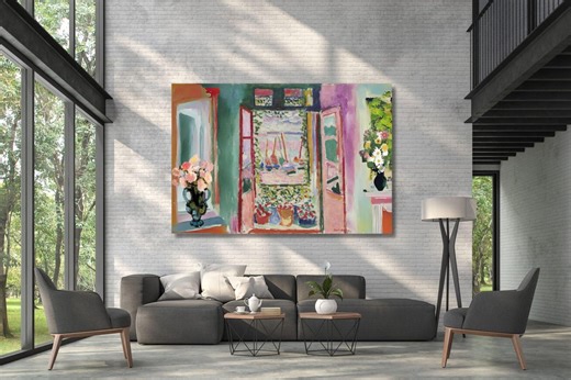 Henri Matisse Open Window Canvas Modern Painting Matisse Colorful Poster Print Eclectic Abstract Printable Wall Art Valentine Gift - Etsy UK