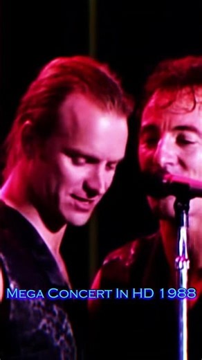 Bruce Springsteen & Sting Mega Concert In HD 1988 #shortsvideo #music #rock #shorts #short