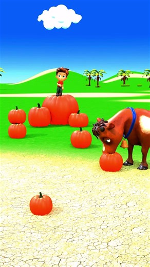 Hungry Cow vs Pumpkin 😳😳 - 3D Animation Shorts