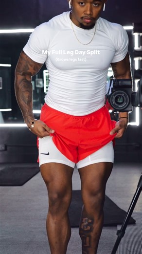 SmoothGio Fitness on Instagram: "My “leg day” split that grew them fast 🔥 To get your own creatine from @ehplabs Use my code “SMOOTH” to get a discount on creatine ⬇️ Creatine: Build, Repairs/Recovers your muscles. It makes your muscles look & feel more full Great for skinny guys building muscle, also great for heavy guys shredding fat and revealing muscle underneath… Don’t forget to eat your protein & recover as well. Workout: 1. Leg Press | (3 sets | 12 reps) 2. Goblet squats | (3 sets | 15 r