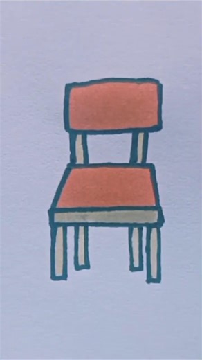 Easy drawing How to draw a chair 🪑 step by step.