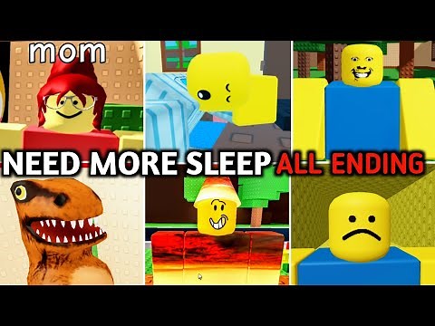 Need More Sleep All 7 Ending Full Walkthrough Gameplay | New Update Roblox