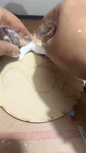 DIY Easy OM Texture Art 🕉️ | DIY 3D Wall Decor/Satisfying Texture Art Tutorial for Beginners