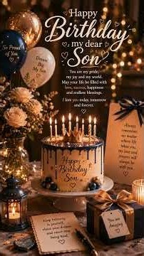 Happy Birthday My Son 💙 | A Mother's Heartfelt Birthday Wishes | Emotional Birthday Song mom to son