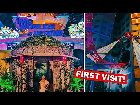 IMG Worlds Of Adventure Full Tour! HUGE Indoor Theme Park | Vlog